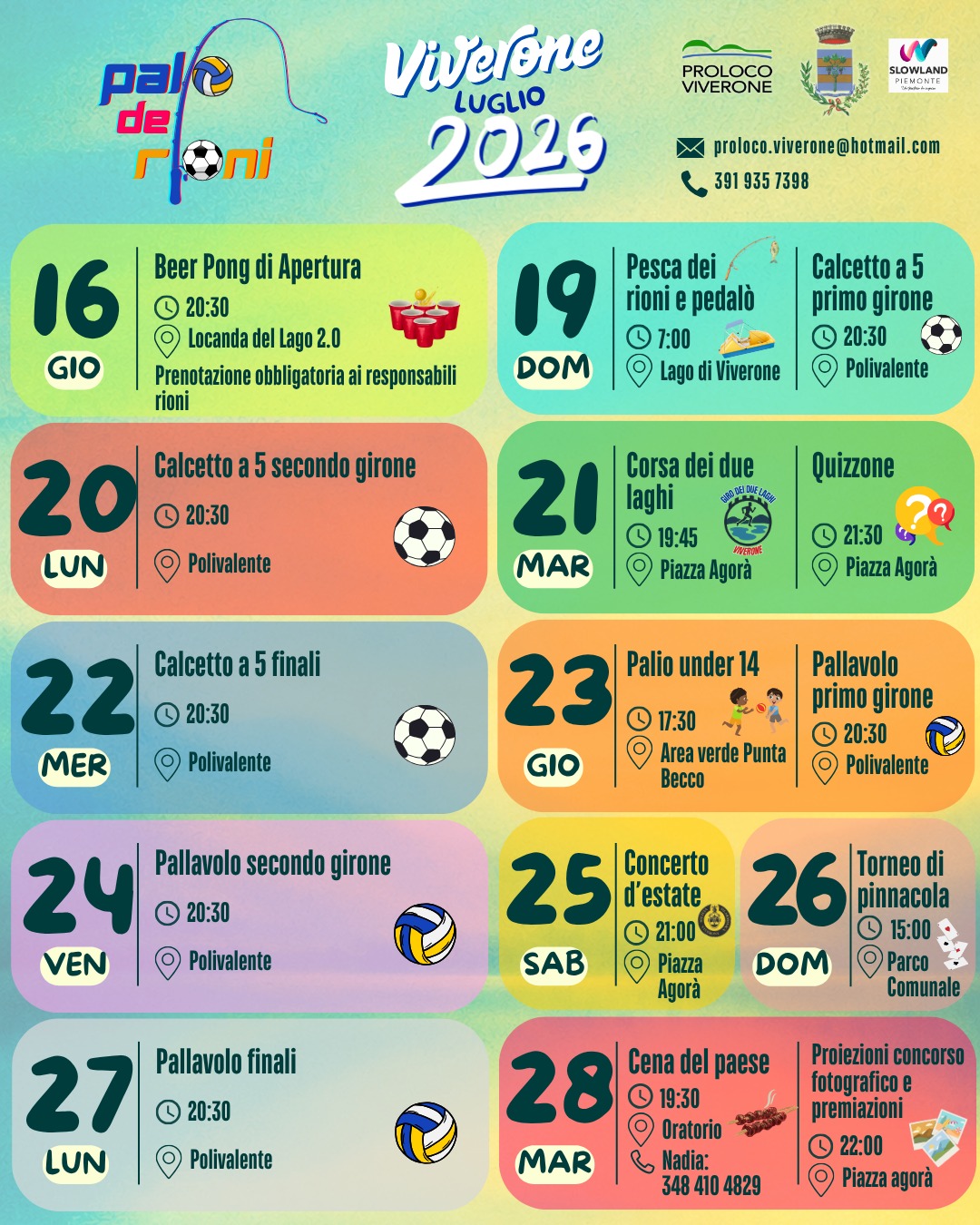 palio dei rioni 2026
