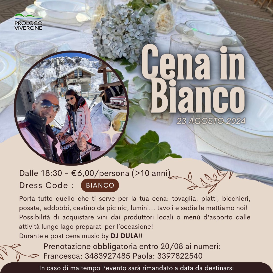 cena in bianco