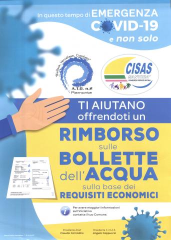 Avviso per l'erogazione di contributi per il pagamento delle bollette del Servizio Idrico Integrato