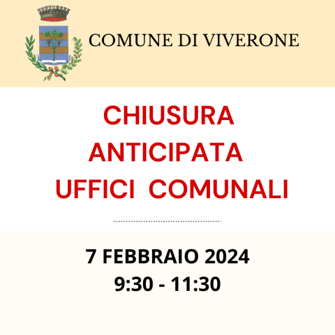 chiusura anticipata 7 febbraio 2024