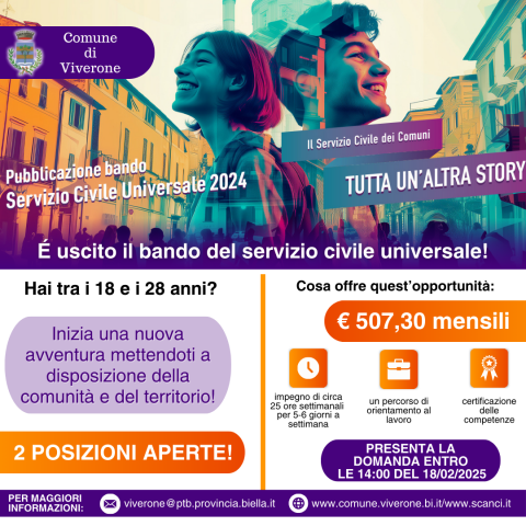 Pubblicato il Bando di Servizio Civile Universale 2024